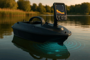 bateau amorceur echosondeur